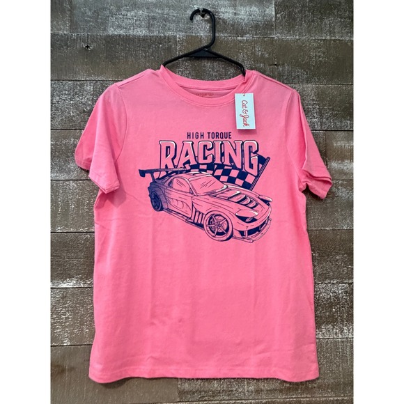 Cat & Jack Other - Cat & Jack Kids Pink High Torque Racing Graphic Tee Shirt Short Sleeve NWT